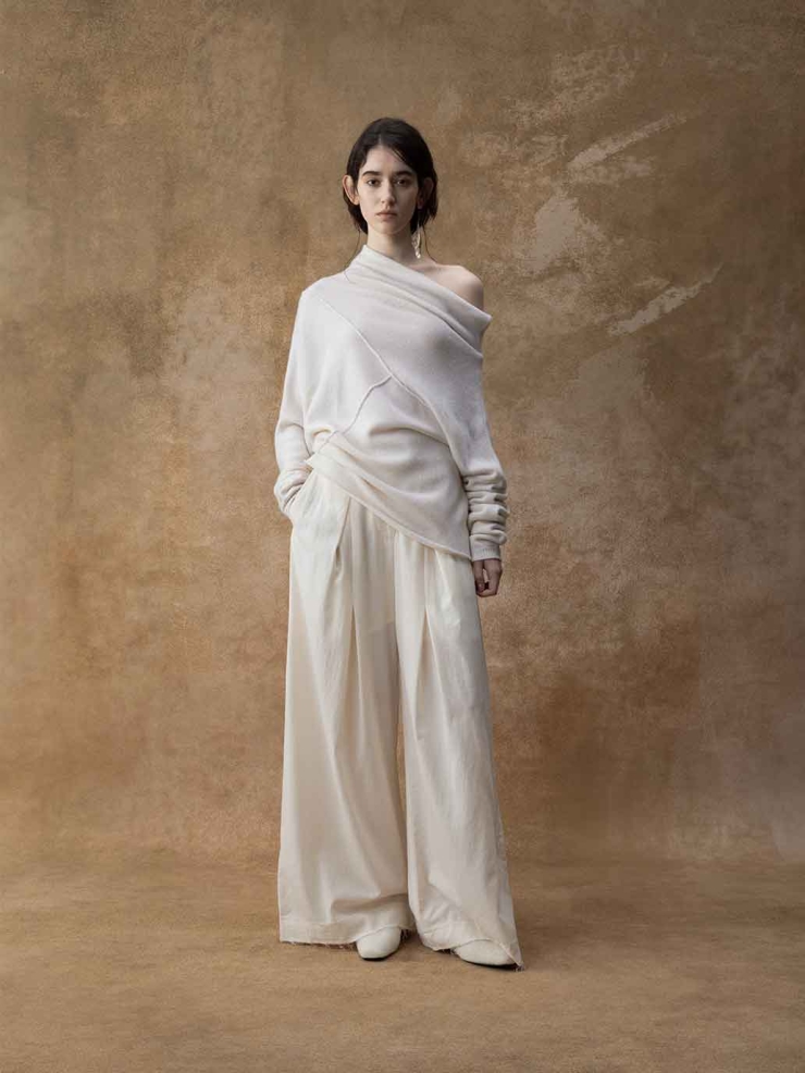 Off-White Asymmetric Collar Knit Sweater