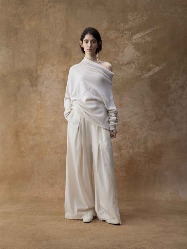 Off-White Asymmetric Collar Knit Sweater