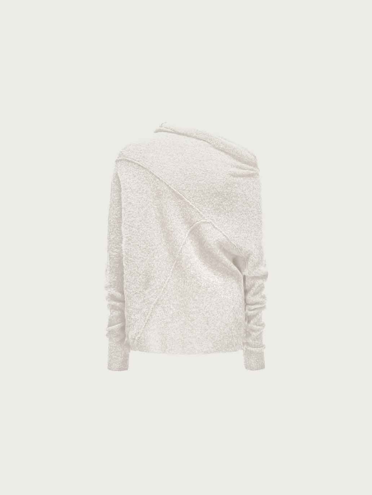 Off-White Asymmetric Collar Knit Sweater