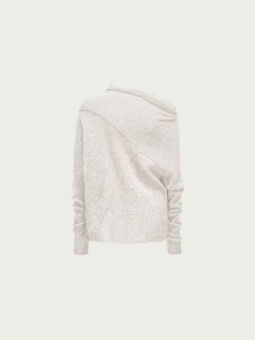 Off-White Asymmetric Collar Knit Sweater