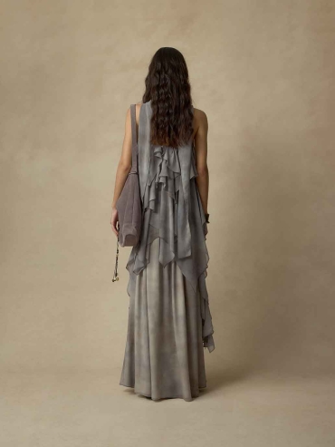 Halter Floating-Panel Layered Camisole Top