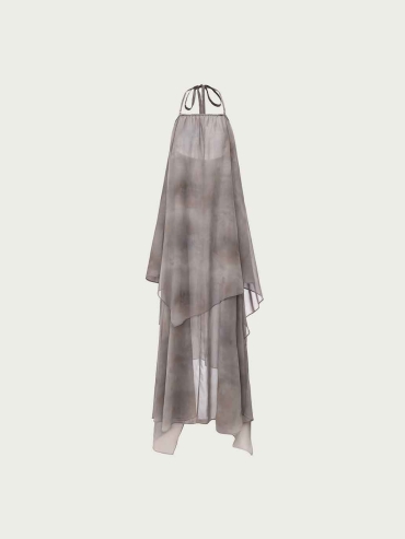 Layered Printed Convertible Dress