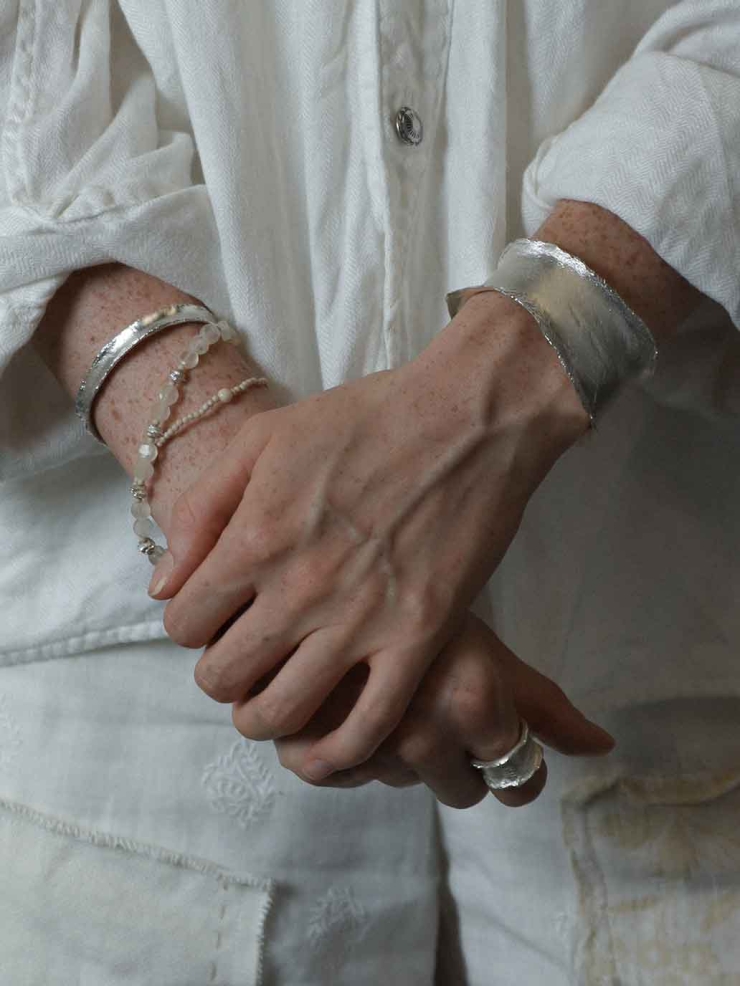 Silver Phantom Dream Wide Bracelet