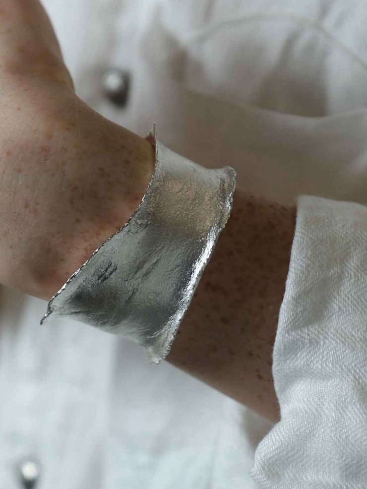 Silver Phantom Dream Wide Bracelet