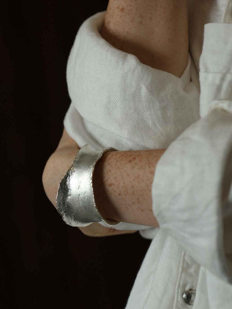 Silver Phantom Dream Wide Bracelet