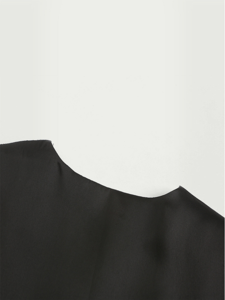 Deep navy sleeveless layered button down dress