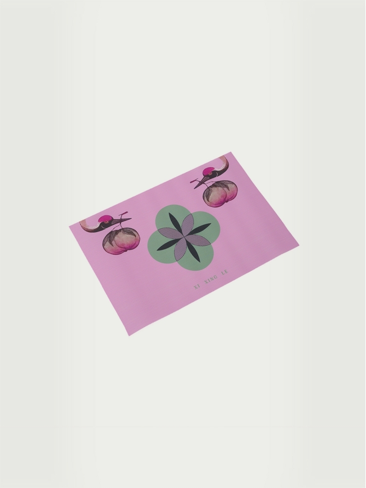 Crane & Longevity peach placemat set