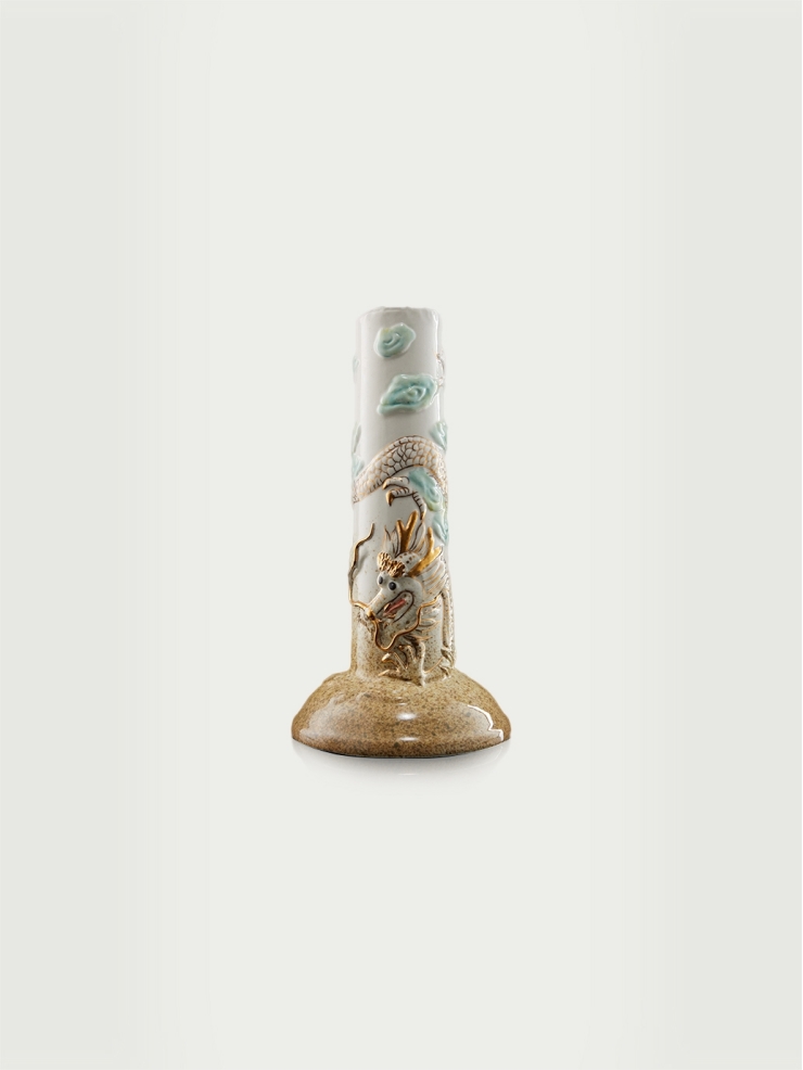 Hand-painted dragon vase