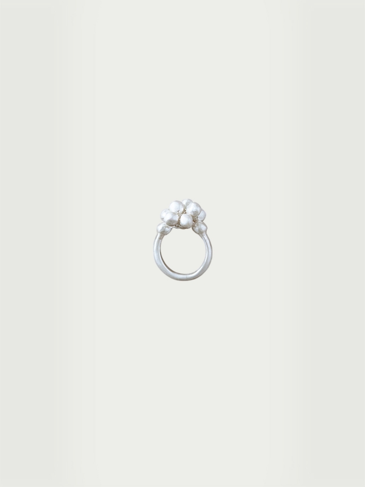 Silver Cluster of Seeds Ring