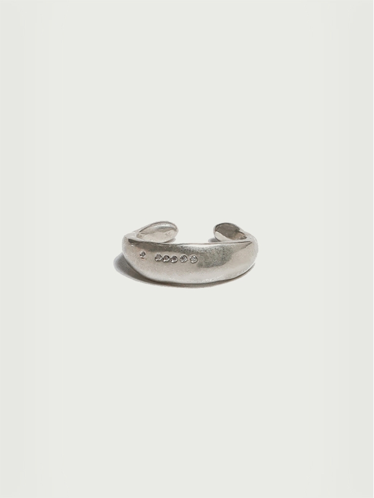 Round Not Round - Wide Citrine Silver Ring