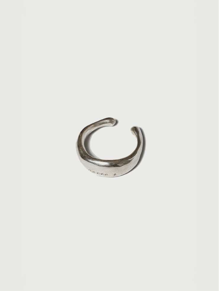 Round Not Round - Wide Citrine Silver Ring