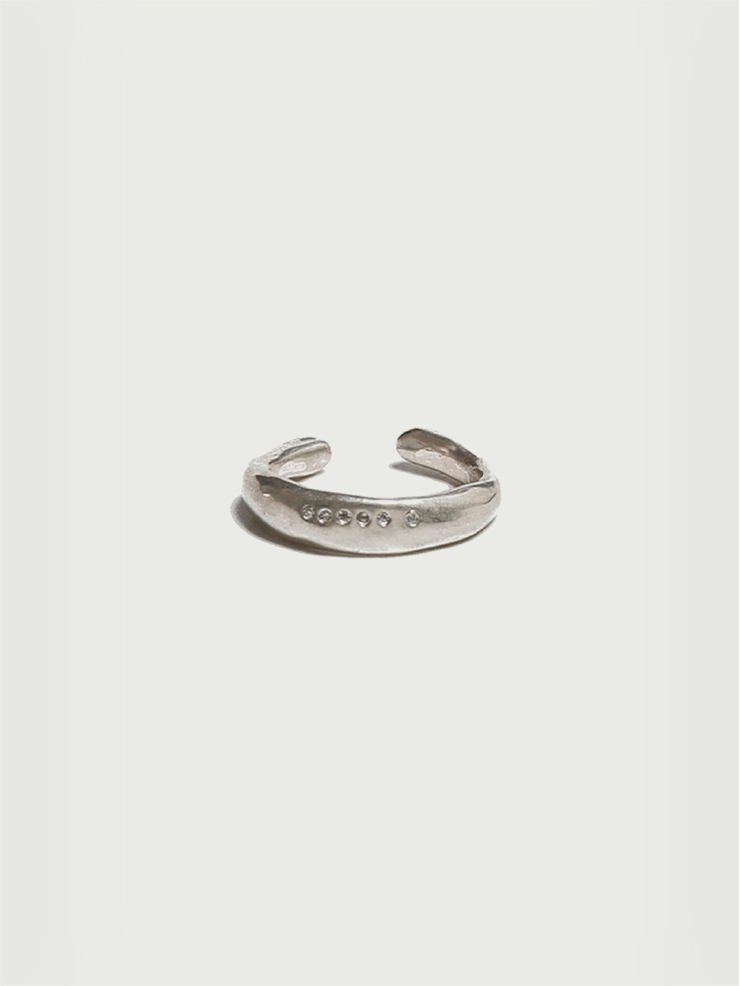 Round Not Round - Medium Citrine Silver Ring