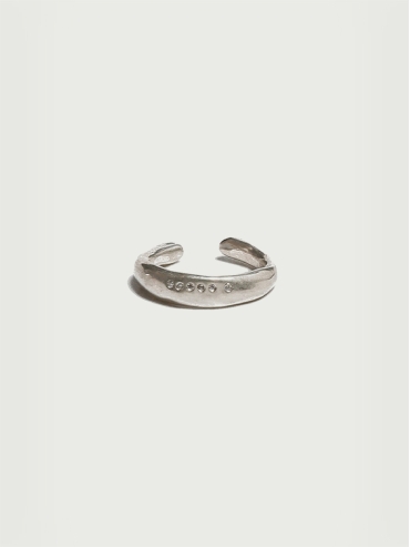 Round Not Round - Medium Citrine Silver Ring