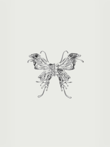 Liquefied butterfly hair claw clip