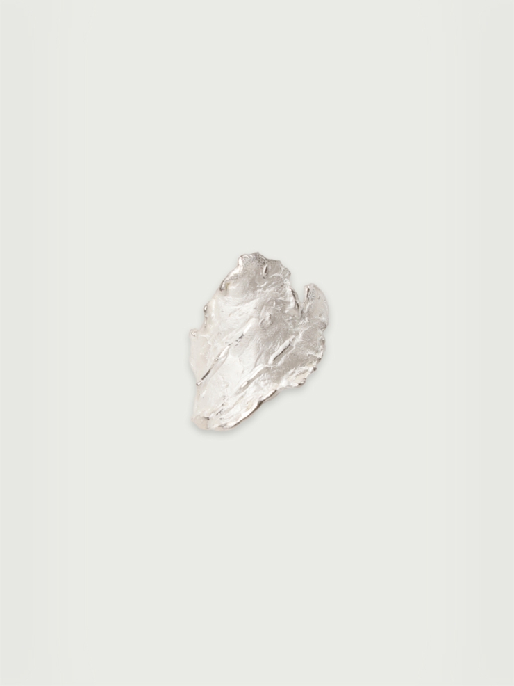 White Silver River Wave Ring