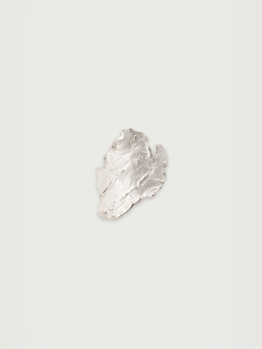 White Silver River Wave Ring