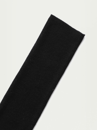 Black off-the-shoulder knit dress