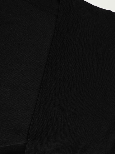 Black off-the-shoulder knit dress