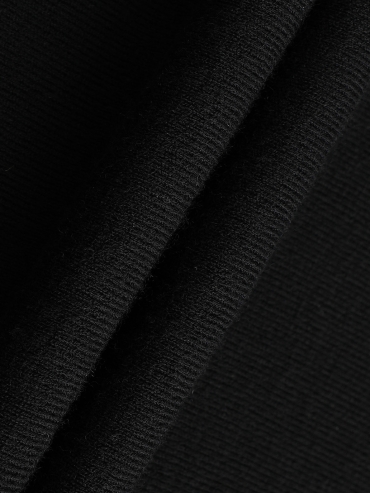 Black off-the-shoulder knit dress