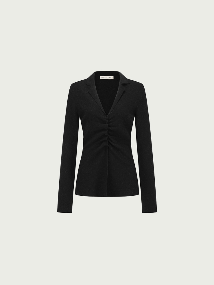 Black wool cardigan