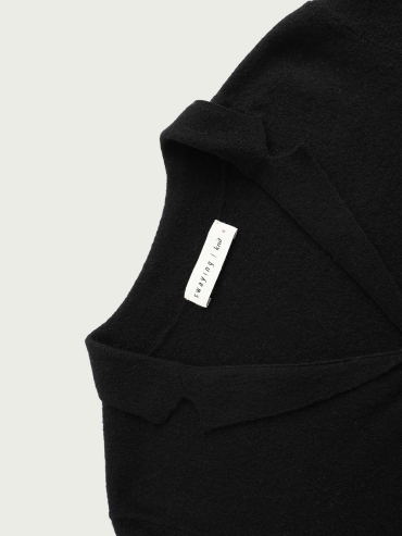 Black wool cardigan