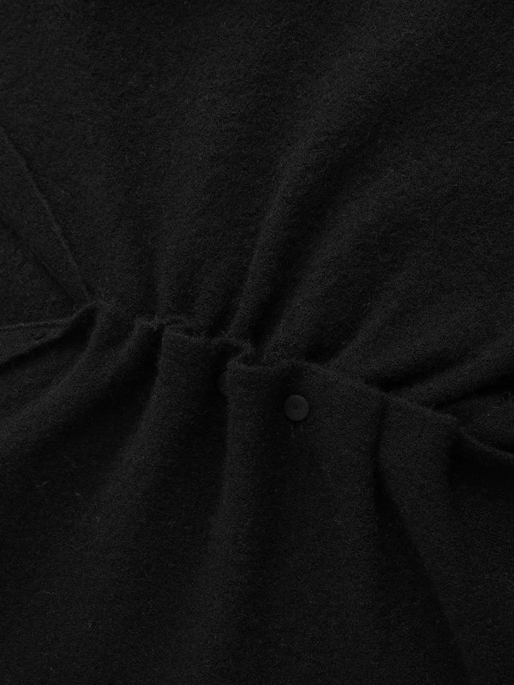 Black wool cardigan