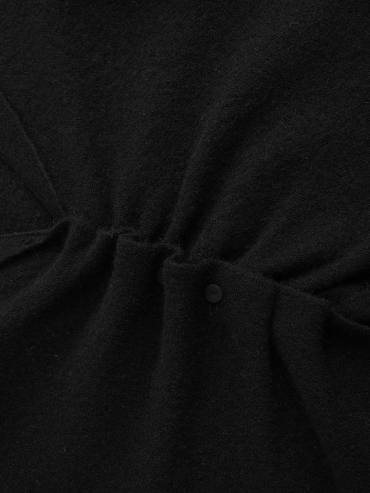 Black wool cardigan