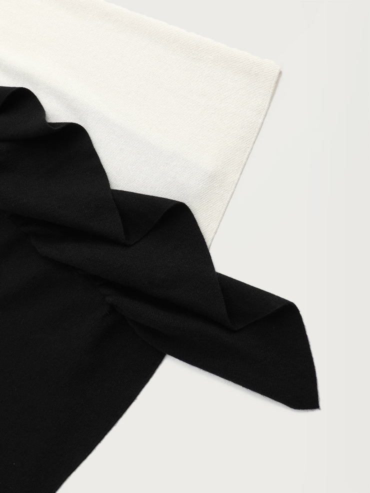 Black/white panel dress