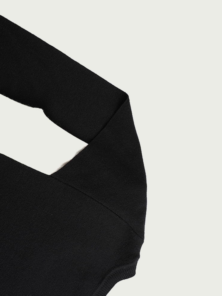 Black/white panel dress