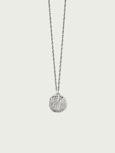 Silver merge necklace