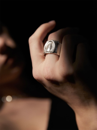 Silver raw ring