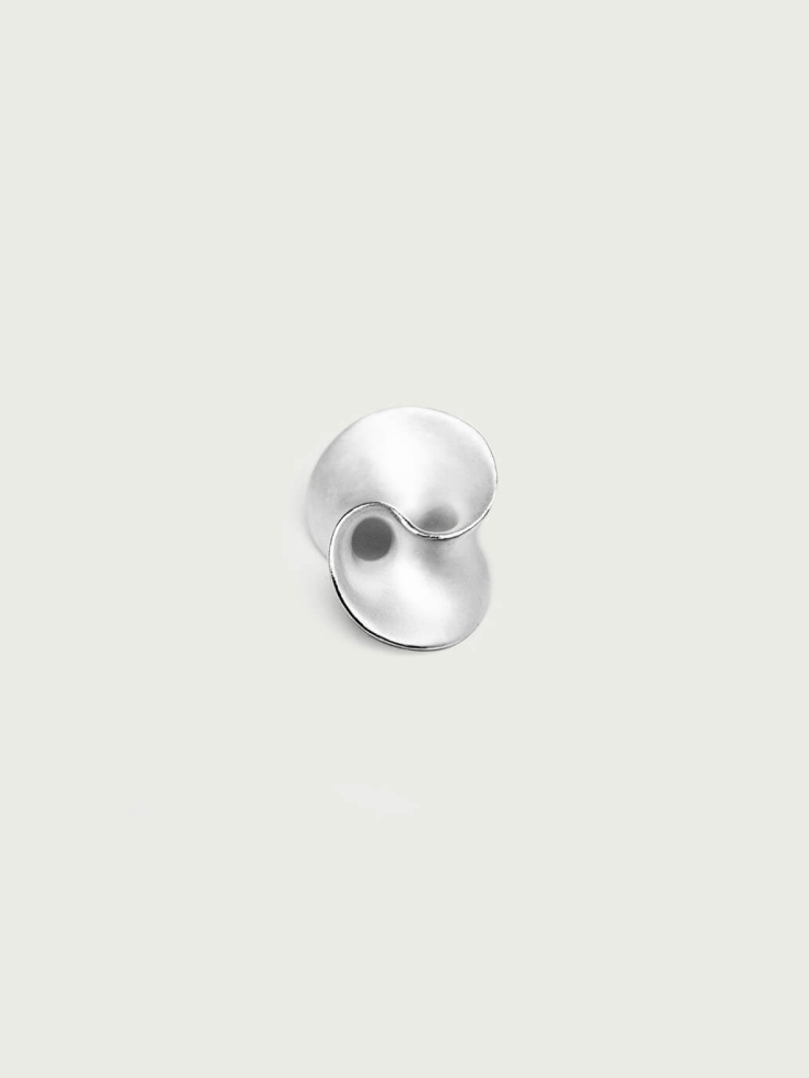 White wormhole earrings -pair