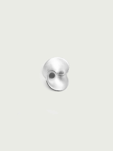 White wormhole earrings -pair