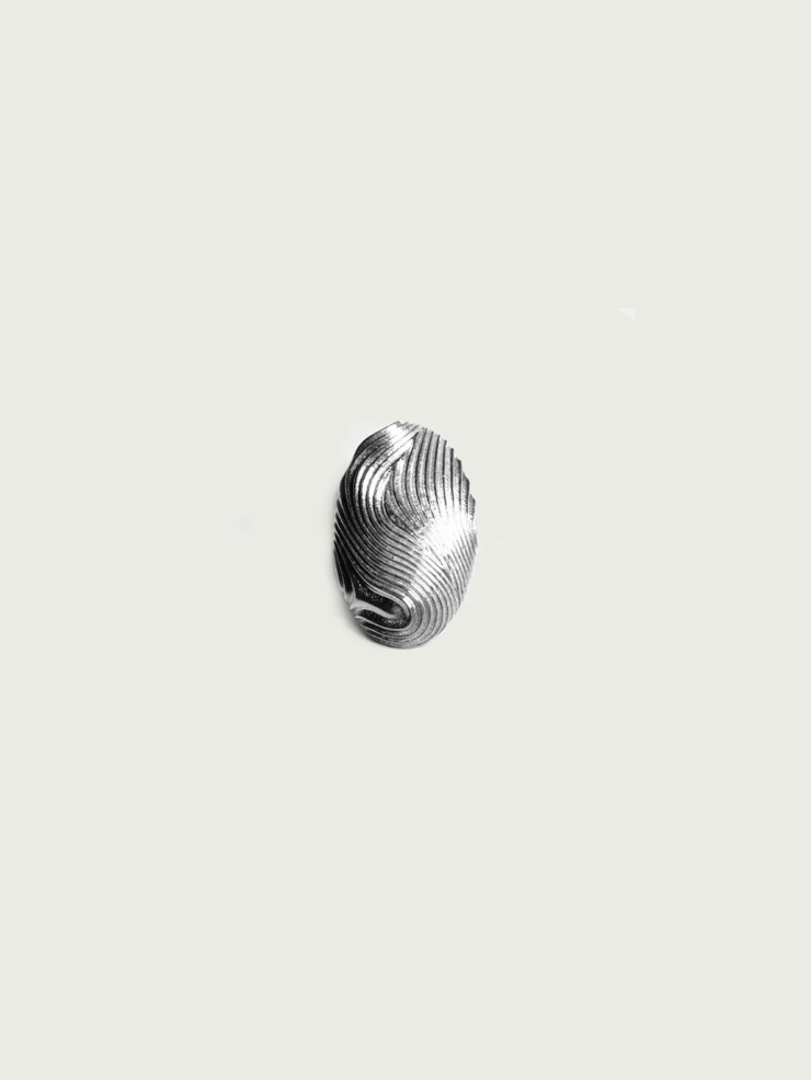 Silver recursion earings -pair