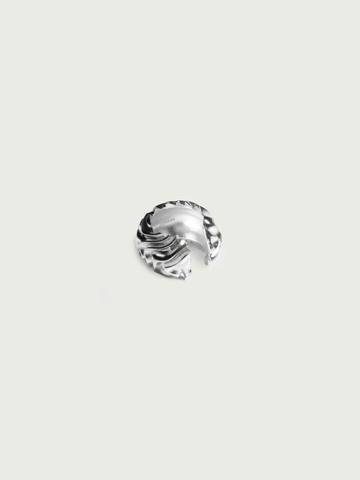 White and Silver Limbo Ear Cuff - Single