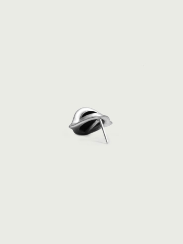 Black and silver earings -pair