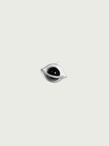 Black and silver earings -pair