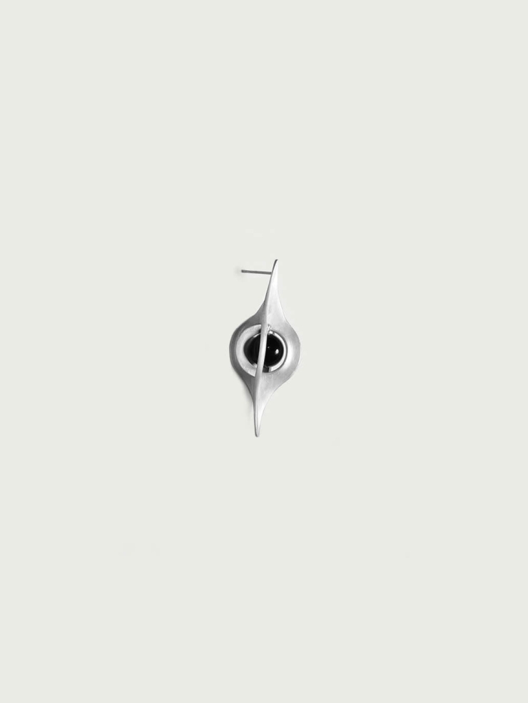 Silver oblivion earings -pair