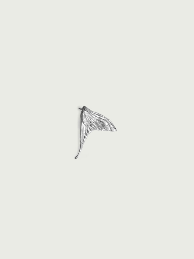 Silver remnant earings -pair