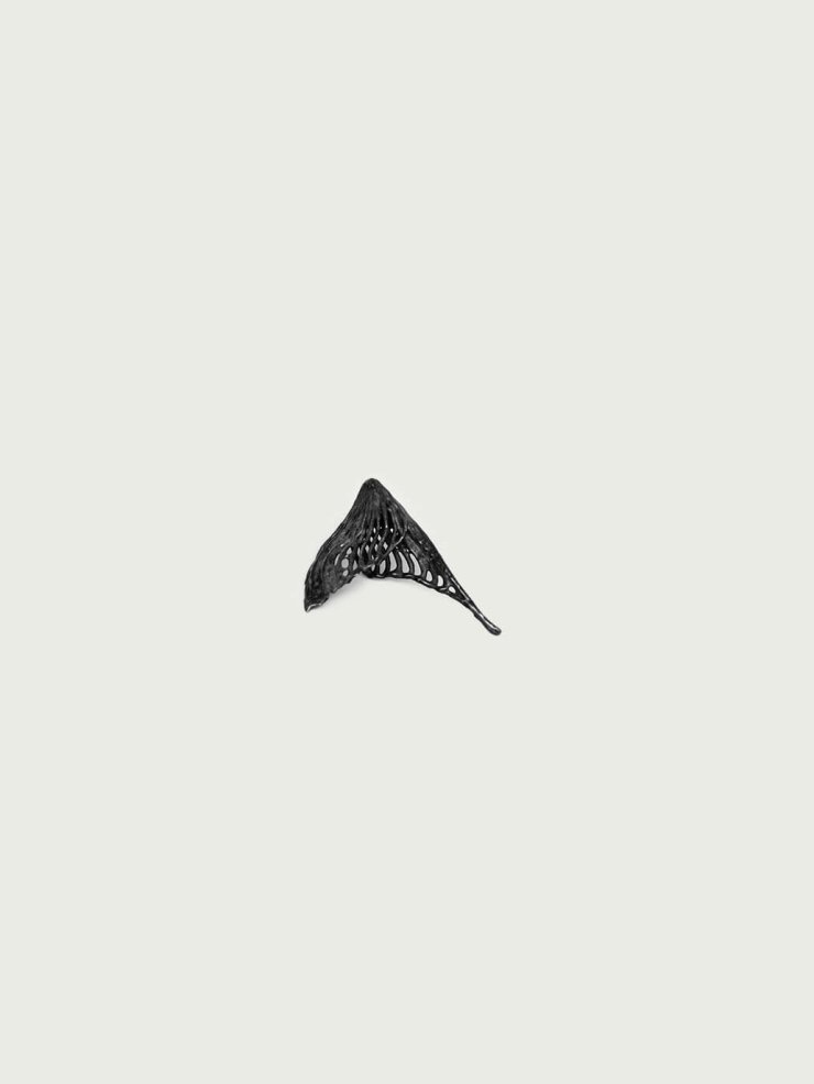 Black remnant earings -pair