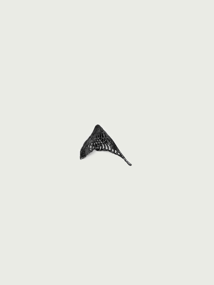 Black remnant earings -pair