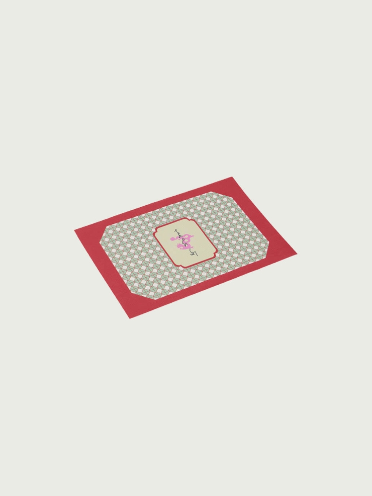 Red and yellow coiling dragon placemat（set-2pcs）