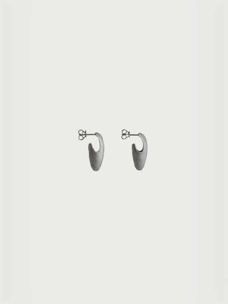 Silver spike earrings - small