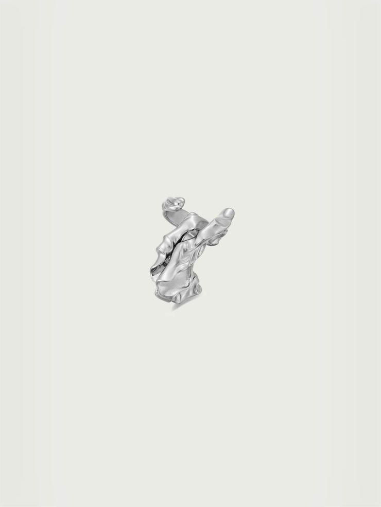 Silver Toss Sleeve Concept Ring