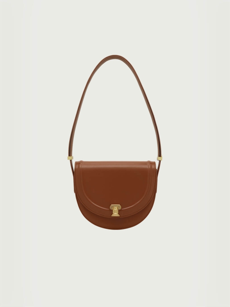 Caramel Brown Sunset Saddle Bag