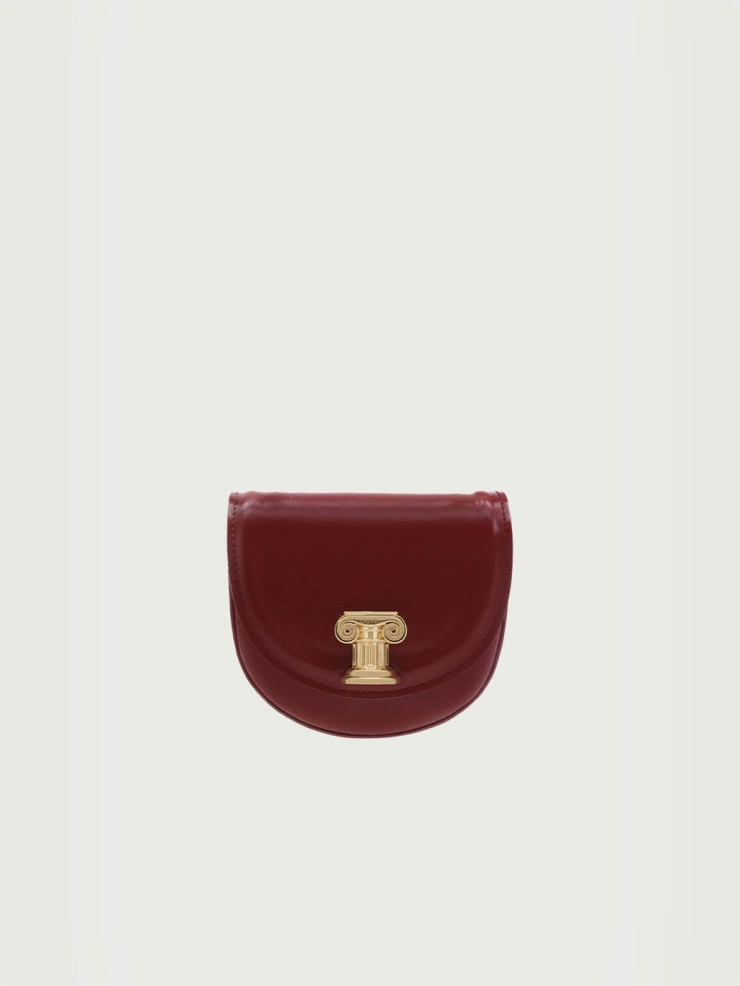 Burgundy Mini Sunset Saddle Bag