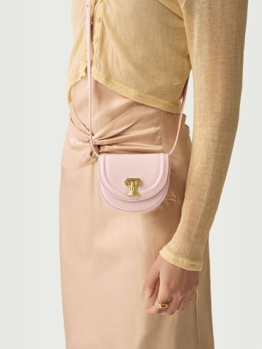 PaleDogwood Pink Mini Sunset Saddle Bag