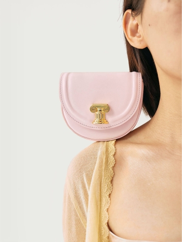 PaleDogwood Pink Mini Sunset Saddle Bag