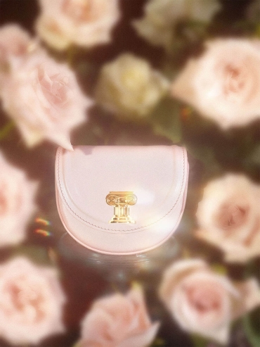 PaleDogwood Pink Mini Sunset Saddle Bag