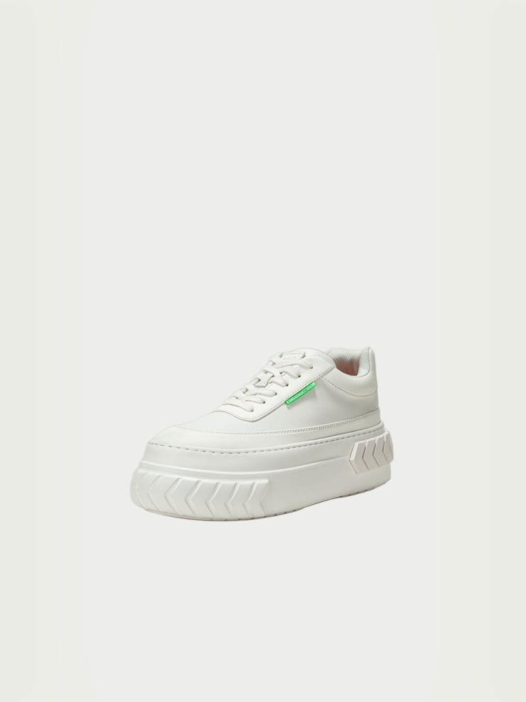 White tyres platform sneakers